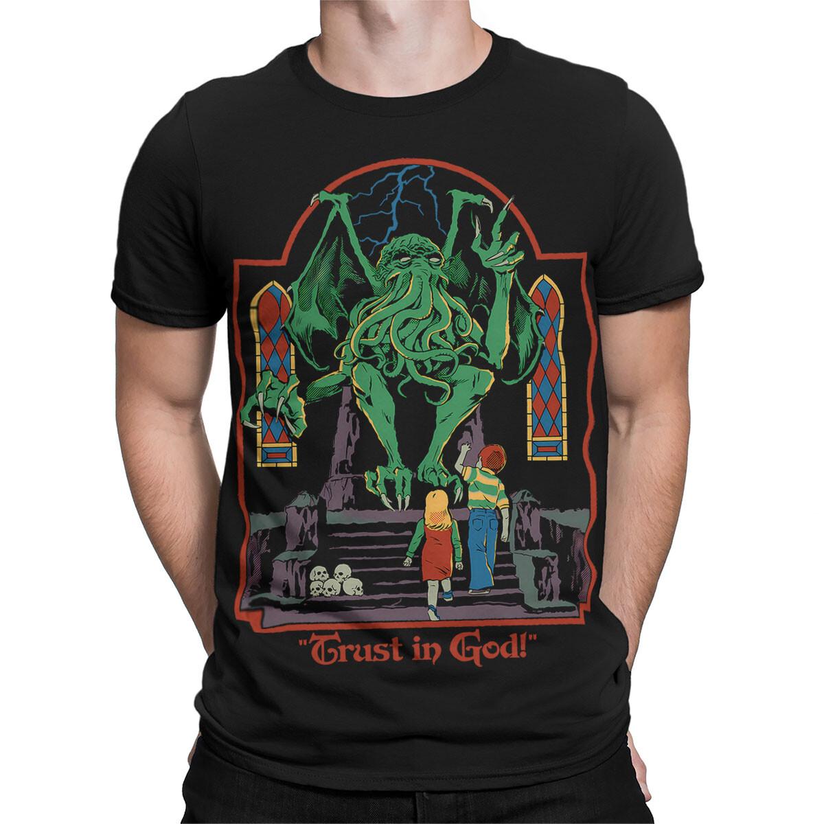 Trust in God 80s Faith Themed T Shirt #SR#T433 L