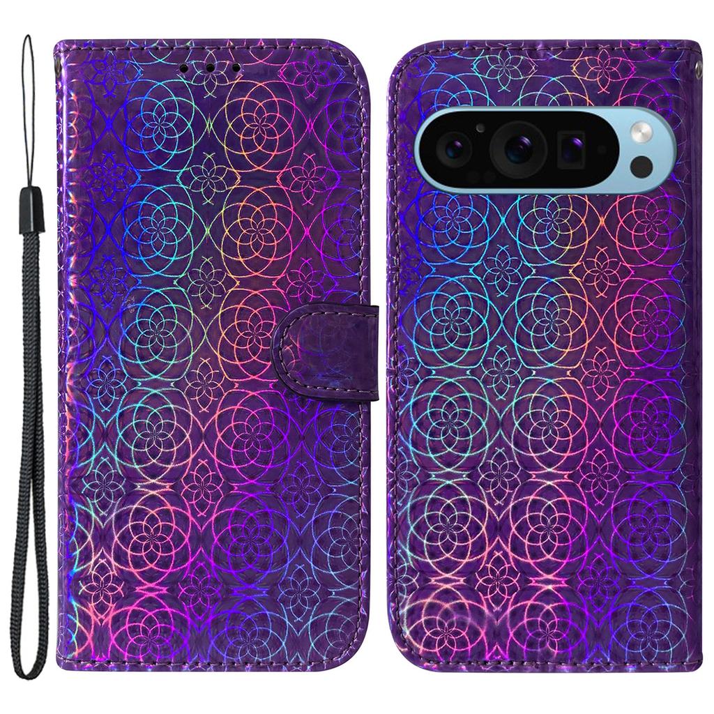 For Google Pixel 9/Pixel 9 Pro Case Dazzling Anti-Drop PU Leather Phone Cover