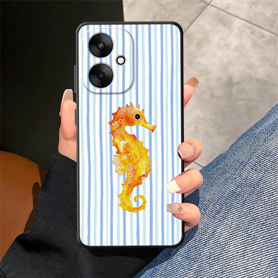 Marine Animals Soft Back Phone Cover Case for Xiaomi Redmi 12 A1 A2 Plus 9T 13C 9A 9C A5 K40 K50 Gaming 10 12C K60