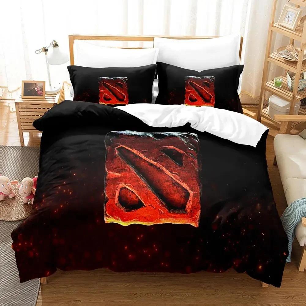 3D Print Fashion Dota 2 Game Bedding Set Boys Girls Twin Queen King Size Duvet Cover Pillowcase Bed Boys Adult Bedroom