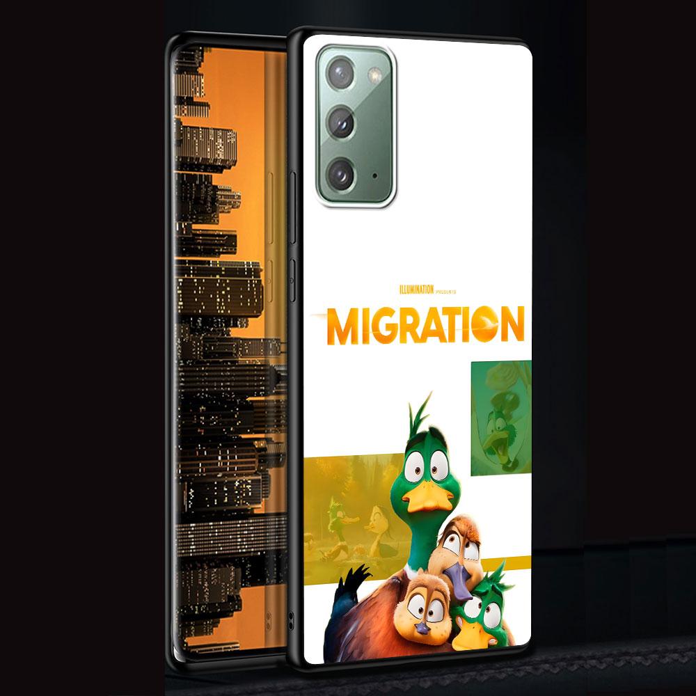 MIGRATION Cartoon Case for Samsung Galaxy Note 20 Ultra 8 10 Lite 9 TPU Phone Cover Note 10 Plus Black Soft Shell Funda Capa
