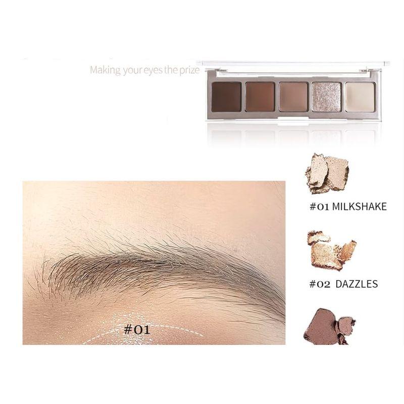 Eunarz - Série Cor Pura Paleta de Sombras 5 Cores - 4 Tipos
