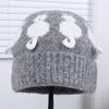 New Cute Cat Jacquard Knitted Wool Hat Female Source Autumn and Winter Warm Cold Hat Showing Face Small Headhat