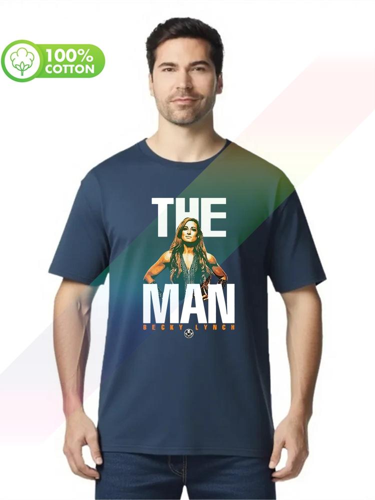 100 Cotton Round Neck Heavy Weight Unisexs Tshirt Mineral Wash The Unisex Becky Lynch Shirt S3XL Tops Tees