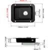 QWORK Stainless Steel Travel Trailer Lock, 2 Pack Heavy Duty Flush Mount Handle Latches, Keyed Alike Door Latch, Black