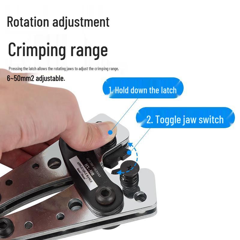 HX-50B Copper Lug Wire Crimping Pliers for SC/JG/UT/OT Terminals