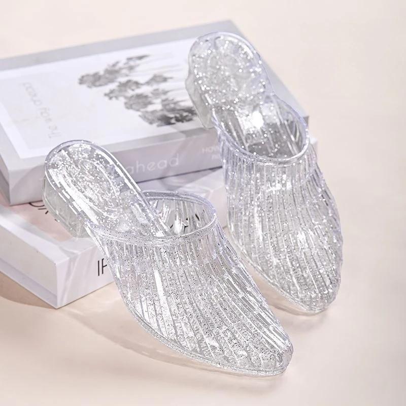 Fashion With Heel Women's Slippers and Ladies Sandals Outside Shoes New Fashion Slip-resistant Slides 2025 Luxury Unique Shoe H Sandal