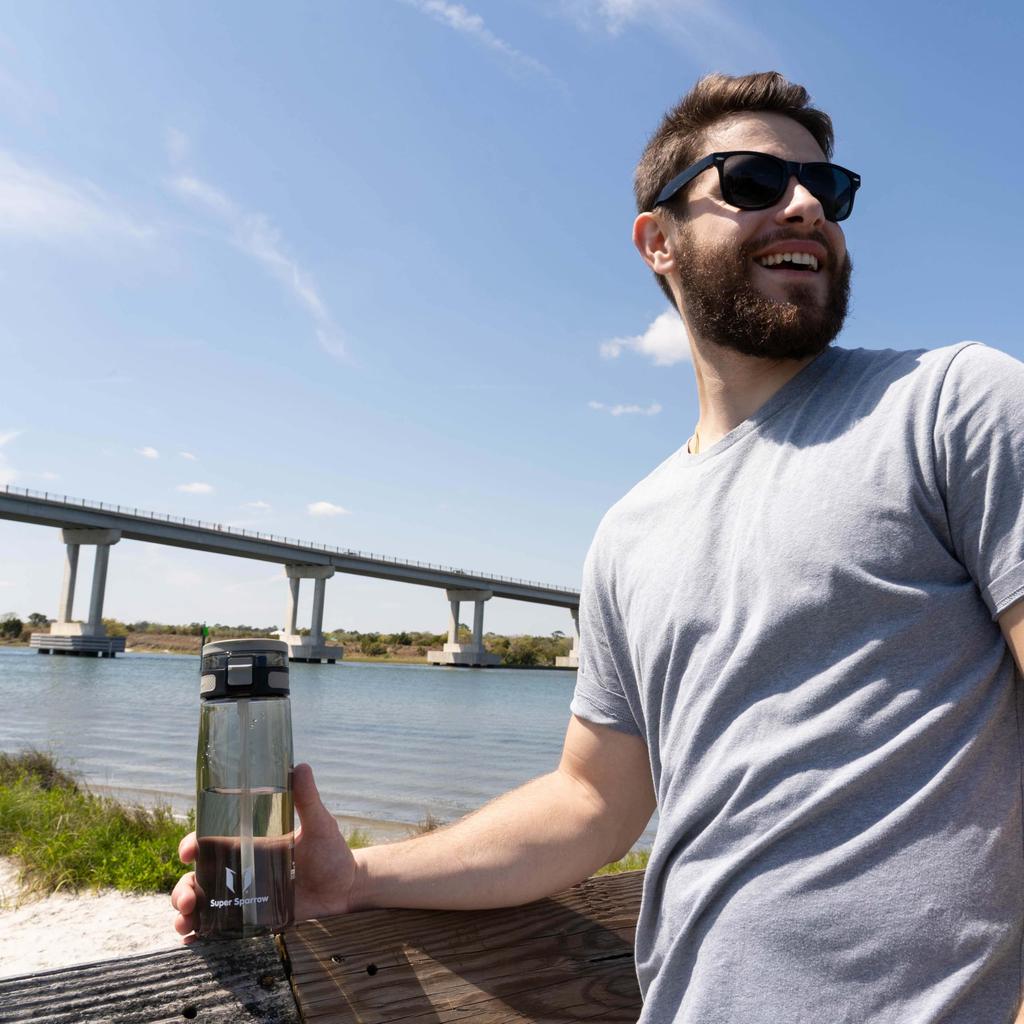 Super Sparrow Water Bottle - 750ml - Made In USA with Tritan BPA-Free Straw - Ideal for Sports, School, Baseball, Outdoor Activities, Camping, and