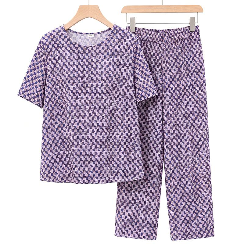Plus Size Women's Summer 2-Piece Set, Short Sleeve Top & Cropped Pants (3XL-7XL)