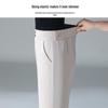 Women's High Waist Wide Leg Trousers - 2025 Spring Collection, High-End Drape, Casual Straight Leg Pants