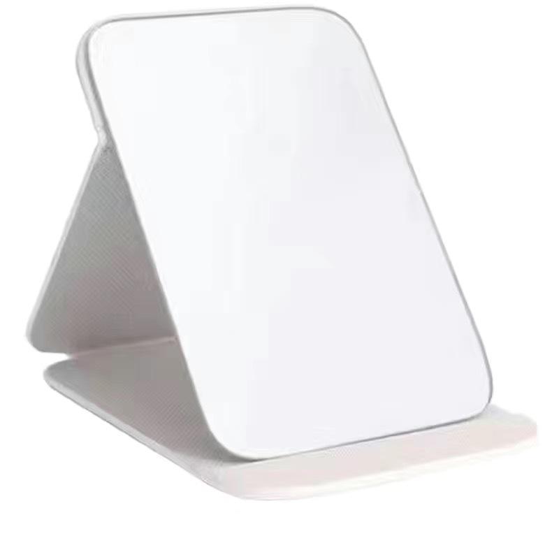 Foldable Full-Screen Desktop Makeup Mirror for Dorms and Travel