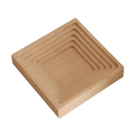 Wooden Serving Platter, Geometric Design Boho Decorative Serving Tray for Fruit, Bread, Vegetables, Multi-use Organizer Tray for Coffee Table, Dinner,
