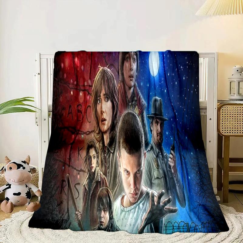 Stranger Sci-fi Adventure Blanket Flannel Blanket for Bed, Sofa, Camping, Hiking, Picnic Essentials, Gift for Family Fan Gifts