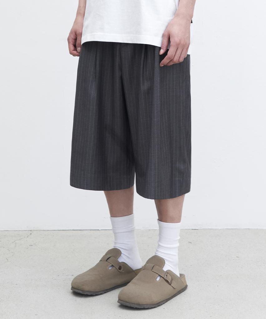 URBANSTOFF Striped Bermuda Pants (Dark Gray)