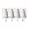 Non Stick Christmas Tree Ice Pop Mold 4-Cavity Ice Cube Tray Silicone Ice Cream Mold  Baking Tools