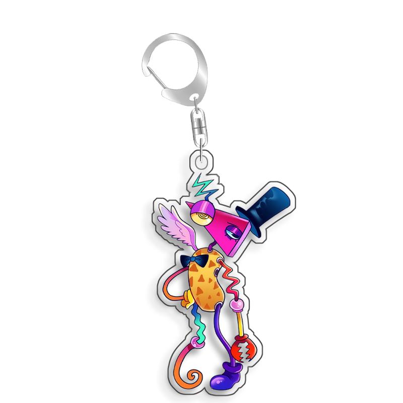 For The Amazing Digital Circus Jax Pomni Ragatha Zooble Caine Acrylic Selfmade Cute Cartoon Anime Keychain Pendant Toy Gift 5cm
