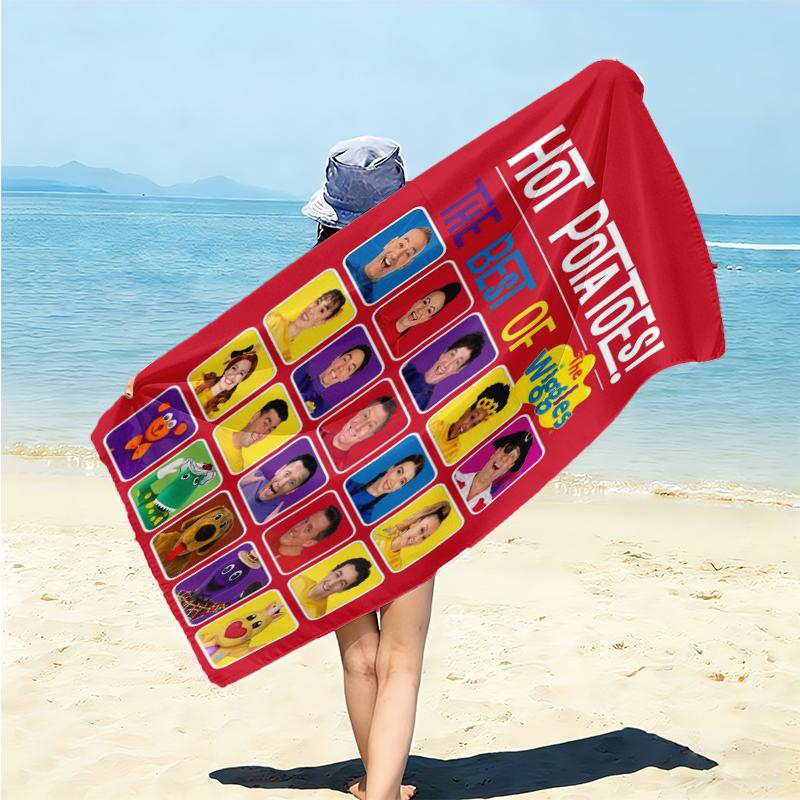 1Pc Wiggles Beach Party Beach Towel Microfiber Beach Towel Thin Absorbent For Beach Swimming Yoga Bath Sports 0917151