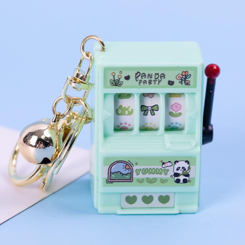 Retro Joystick Fruit Machine Keychain: Playable Spin Wheel Pendant Toy