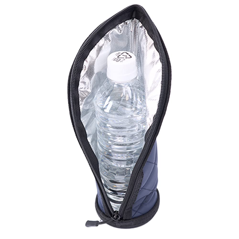 [monet Fav] Water Bottle Cover, Plastic Bottle Cover Case, Plastic Bottle Holder, Heatstroke Prevention, Keeps Bottles Cool (Navy)