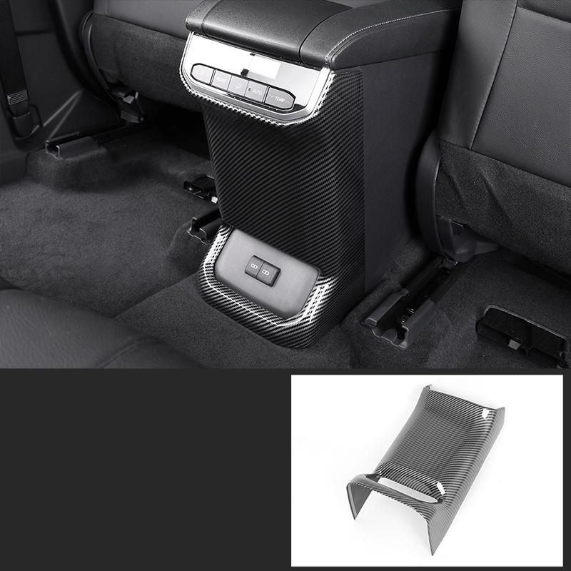 For Toyota Highlander XU70 Refit   2022 Car Carbon Fiber Interior Mouldings Gear Panel Cover Frame Accessories For