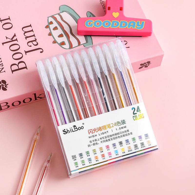 Glitter Gel Pens Metallic Colors Quick-Drying Ink Gel Markers for Photo Album Writing Sketching and Drawing and Crafts