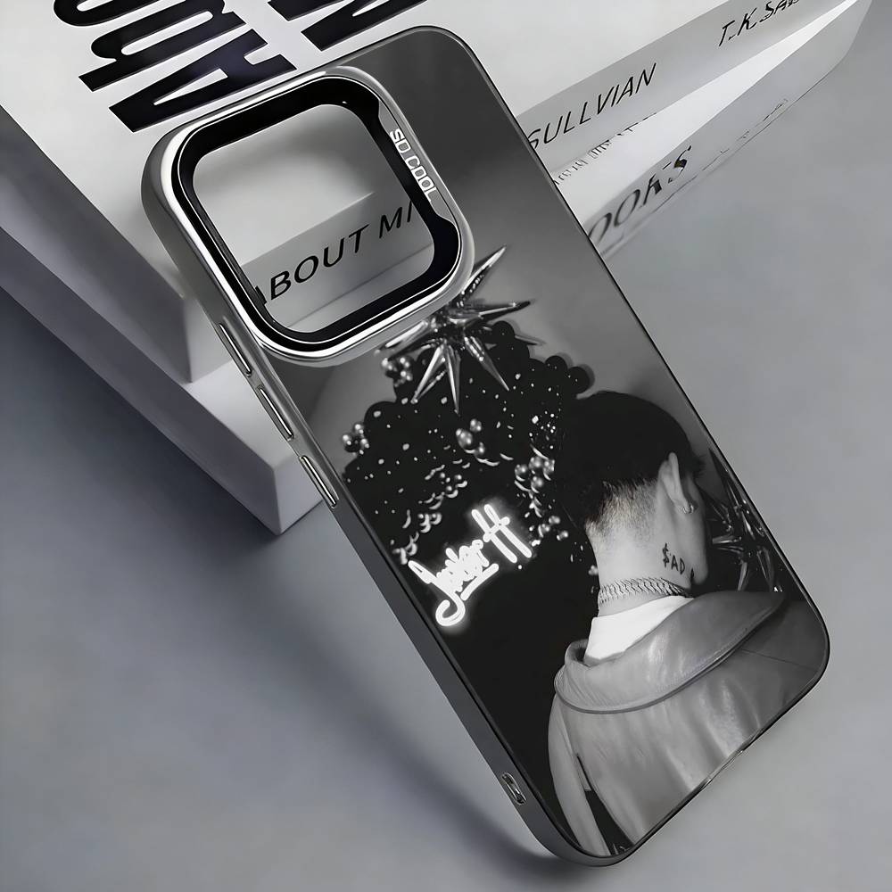 J-Junior H Phone Case For iPhone 17,16,15,14,13,12,11 Plus,Pro Max,Colored Silver Phone Case