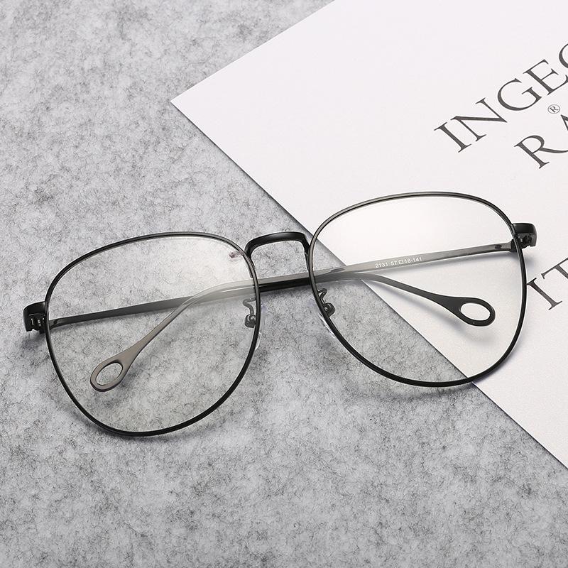 

JYL TS Round Glasses Women Blue Light Blocking Plain Frame CM901 A-5552 блідо-золотарник кольору