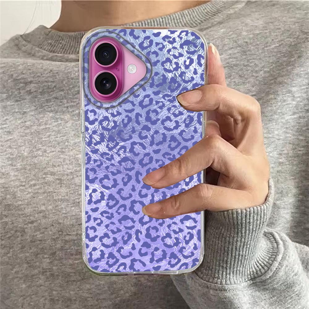 Vintage Pink Leopard Print Girls Women Phone Case for iphone 16 15 14 7 8 Plus 13 11 12 Pro Max X XS XR SE 2022 2020 16e Cover