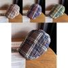 Vintage Summer Girl Lightweight Checkered Newsboy Cap With Sunshade For Casual Wear
