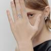 Women Witches Knot Ring Silver Color Adjustable Thumb Open Rings Irregular Geometric for Wife Girls Trendy Jewelry