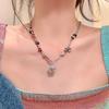 iF ME Collana di Perline di Cristallo Colorate per Donne Pietra Stella Sorriso Cuore Ciondolo Collane Catena Argento Accessori Gioielli