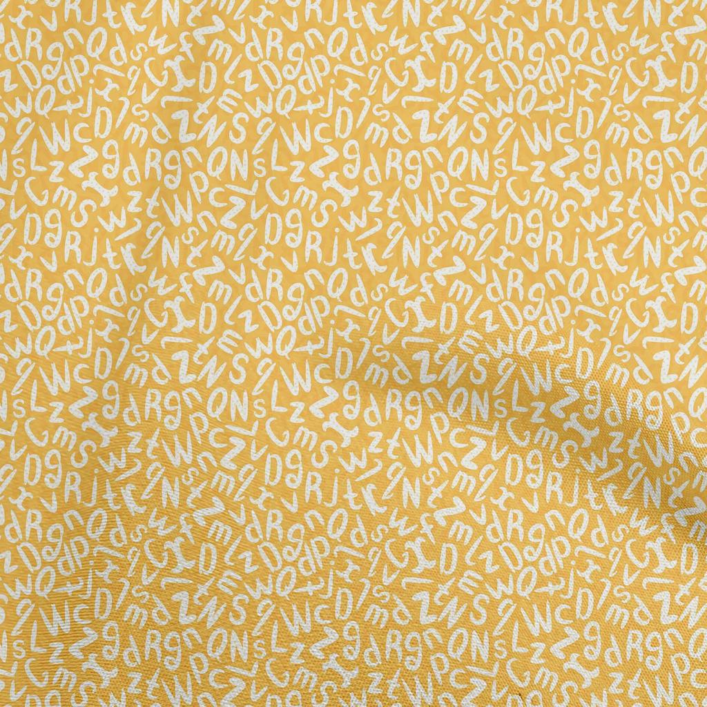 oneOone Cotton Flex Dark Rose Brown Fabric Alphabet Quilting Supplies Print Sewing Fabric By The Yard 40 Inch