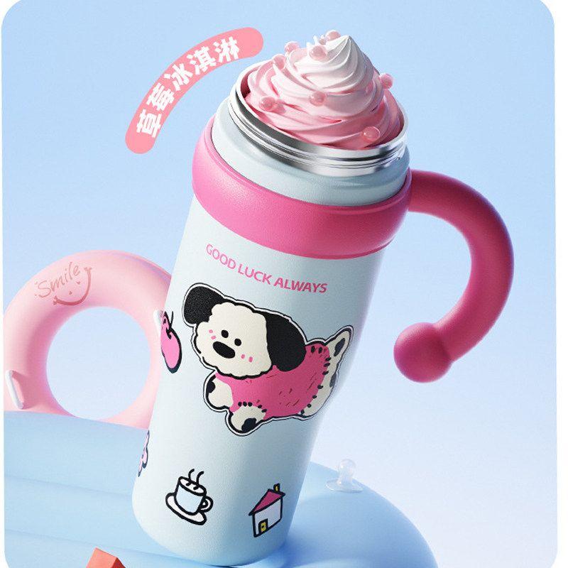 

Large-Capacity Thermos Cup for Women, Good-Looking Ice Cup, Portable Car Coffee Cup, Outdoor Sports Water Bottle, Tea Cup Playful Blue Wang (1000ml + Stainless Steel Liner)