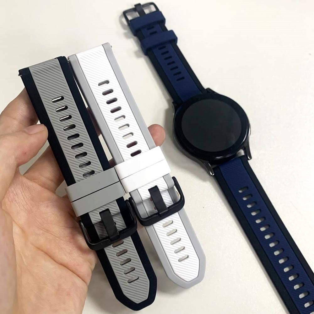 Silikonarmband für Realme Watch S 2 3 Pro 22mm Weiches Smartwatch-Armband Correa für Realme Watch S2 Zweifarbig Damen Herren Uhrenarmbänder