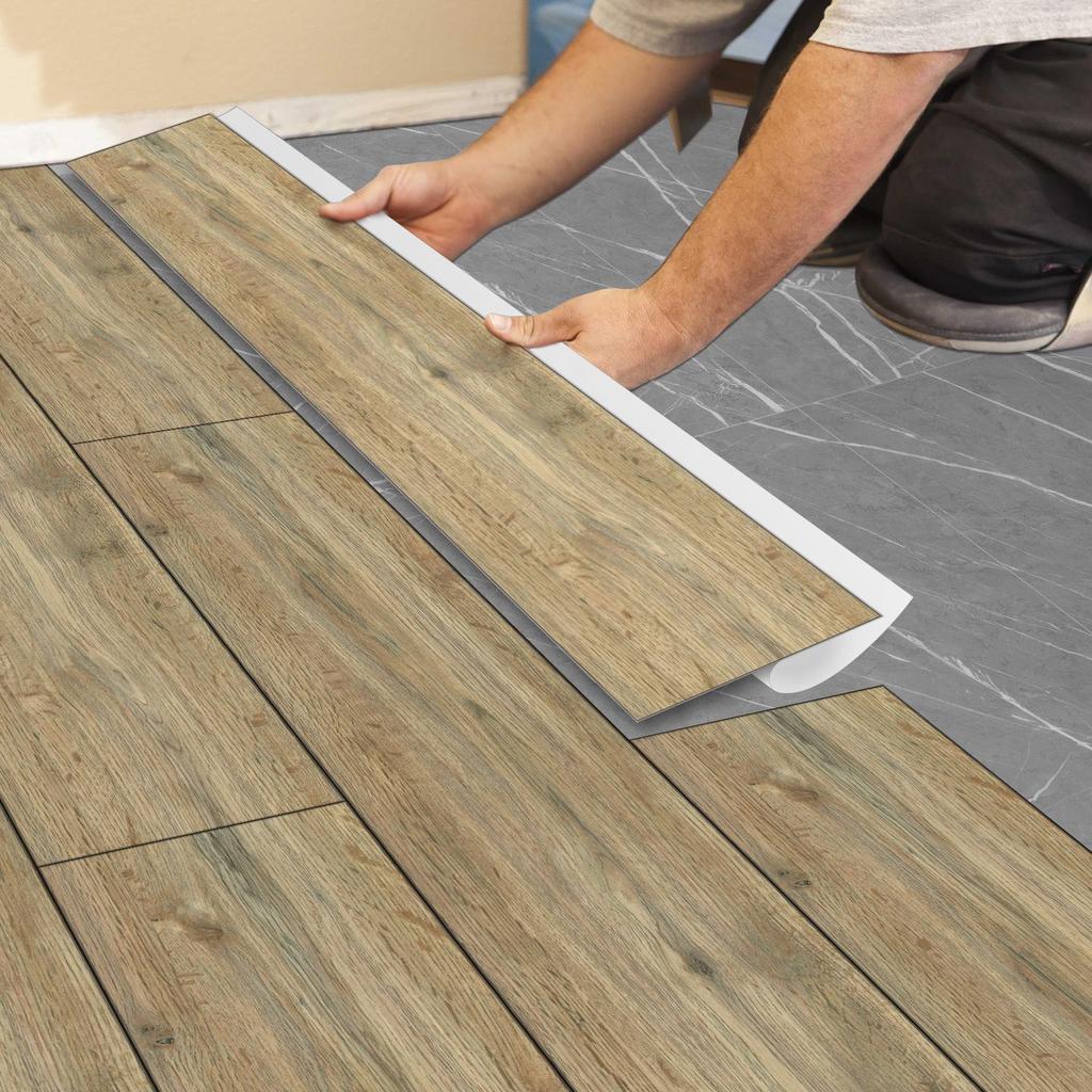 Mattierte PVC Holzmaserung Wasserdichte Bodenaufkleber - Schmutzabweisend für Küchen- & Schlafzimmerrenovierungen