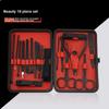Professional 7-Piece Black Stainless Steel Nail Clipper Set with Box 5 In 1 Classic Pedicure Grooming Kit for Adult Use