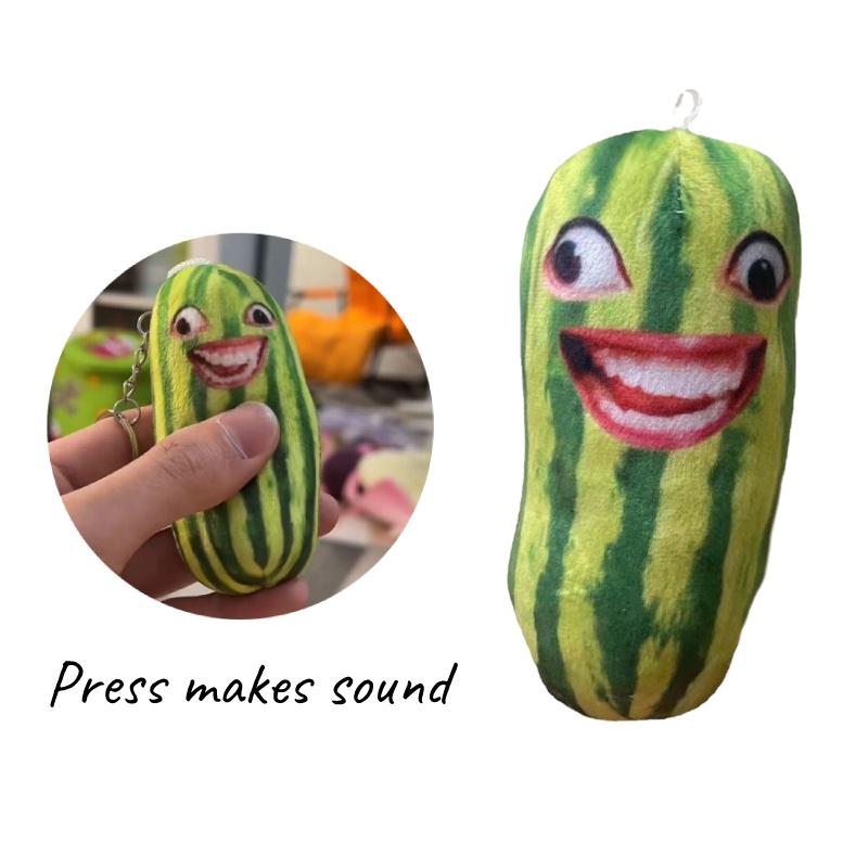Talking Watermelon Slice Plush Toy Adorable Pp Cotton Stuffed Animal For Kids And Adults