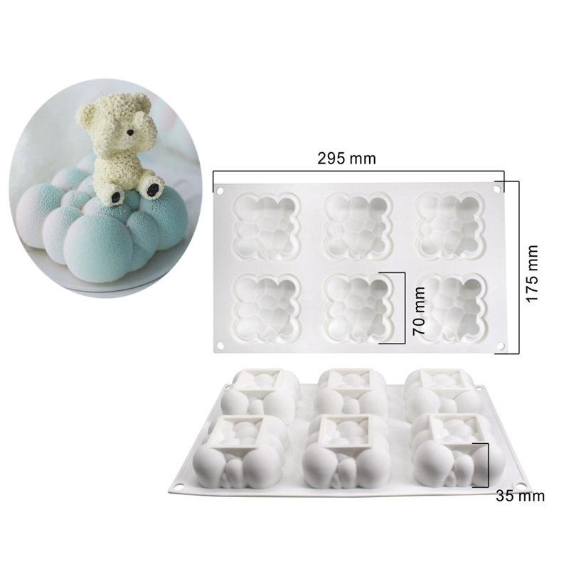 1 Pc Three-dimensional Square Xiangyun Mousse Silicone Cake Mold Cloud Baking Pan Mold DIY Baking, Candle Mold