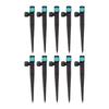 10Pcs Drip Irrigation Stakes 360 Degree Drip Irrigation Rotating Sprinkler for Drip Tubing Irrigation Accessories
