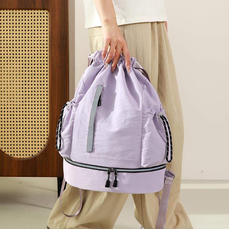 Stylish Outdoor Basketball Backpack with Reflective Strips - Lightweight, Large Capacity, Drawstring Closure