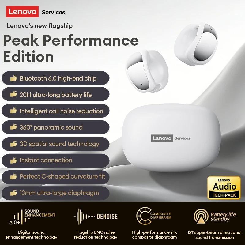 

Original Lenovo RS121 OWS Open-Type Wireless Headphones Ear Clip Bluetooth Earphones HiFi Sound Sports Gaming Low Latency Earbuds with Mic New білий