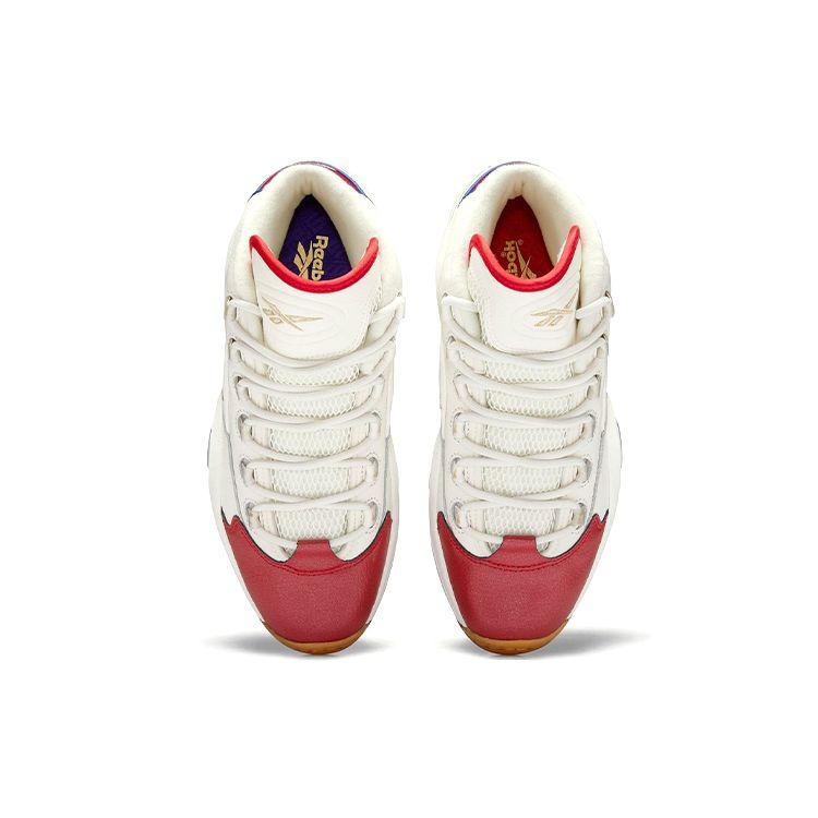 Reebok Question Mid Philadelphia 76ers Unisex-Sneakers Weiß Kreide Vektor-Rot GZ7099