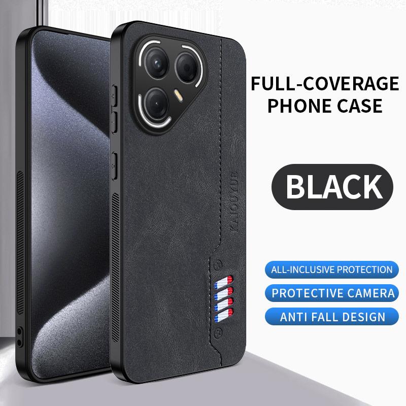 Stitching Color Retro Matte Leather Case For Tecno Pova 7 Pro Ultra Pop 10 8 4G 5G Full Cover Camera Protector Anti Slide Shell