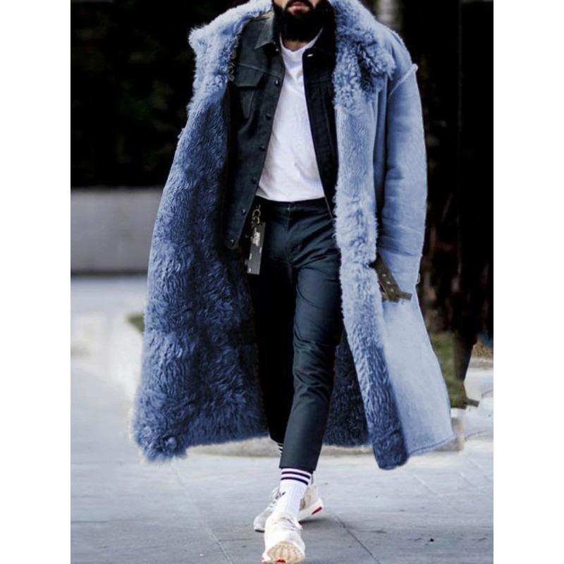 Winter New Product Imitation Fur Men's Coat Thickened Jacket Four Colors and Eight Yards Independent
