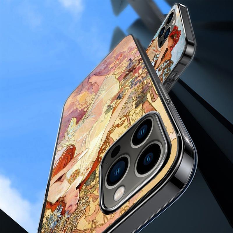 Alfons Mucha Primavera Case Phone Cover for Apple iphone 16 15 14 13 12 Mini 11 Pro Max 16E X XS XR 7 Plus 8 + SE 2020 Trend Fun