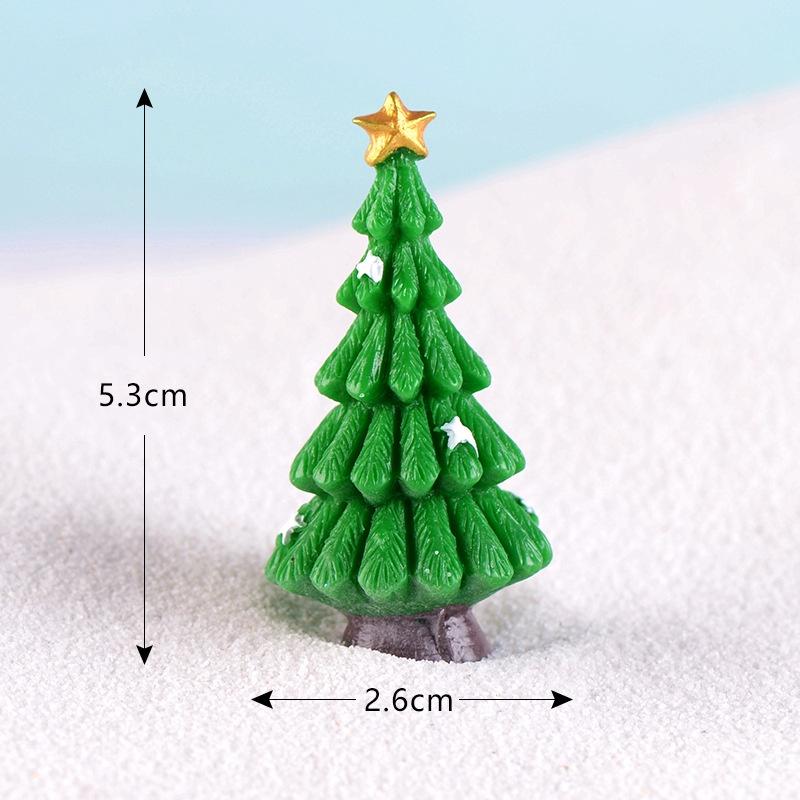 

Adorable Christmas Tree Resin Diy Micro Landscape Miniature Decoration For Gardens Star