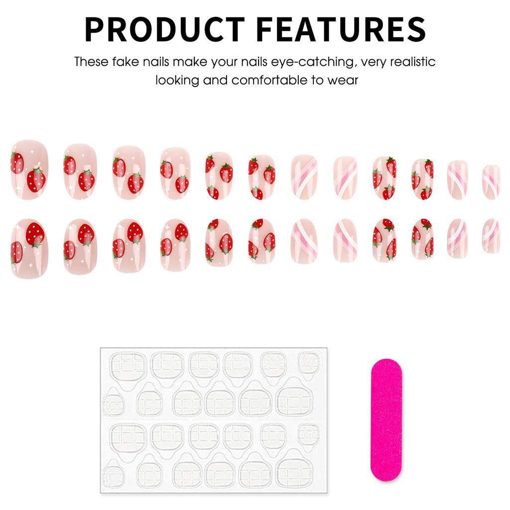 Glossy Pink Short Resin Nail Extension No Bad Smell Environmentally Friendly for Daily and Parties Wearing