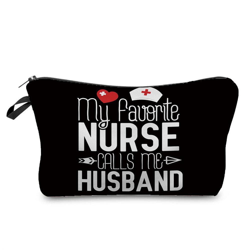 Women Nurse Print Cosmetic Bag Toiletries Organize Travel Storage Case  6443