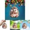 Car Decor Acrylic Pendant With Cute Hedgehog Finger To Love Heart Design For Interior Decoration