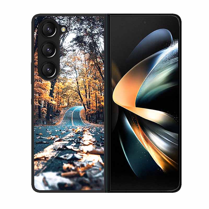 For Samsung Z Fold 6 Phone Case Cover Wolf Black Plastic Hard Back Cover Case For Samsung Galaxy Z Fold6 Fold 4 3 2 5 Case Funda
